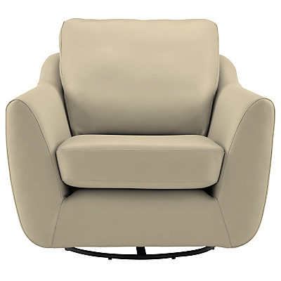 G Plan Vintage The Sixty Seven Leather Swivel Chair Capri Leather Putty